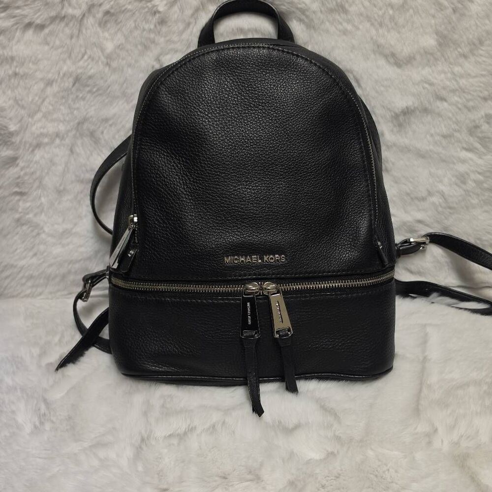 Michael Kors Rhea Medium Pebbled Leather Backpack